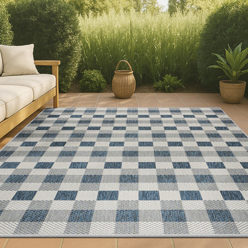 Darcy Traditional Geometric Bold Gingham Area Rug